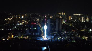 <strong>江苏</strong>徐州城市<strong>夜景</strong>灯光城市<strong>夜景</strong>航拍